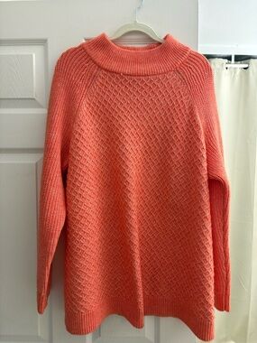 Talbots Coral Knit Cowl Sweater